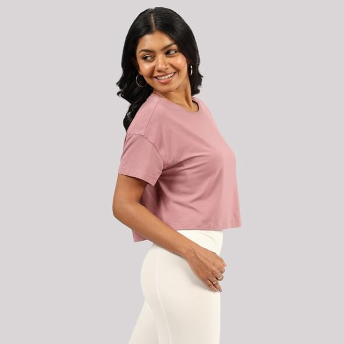 Women's Cotton Solid Regular Fit Tshirt