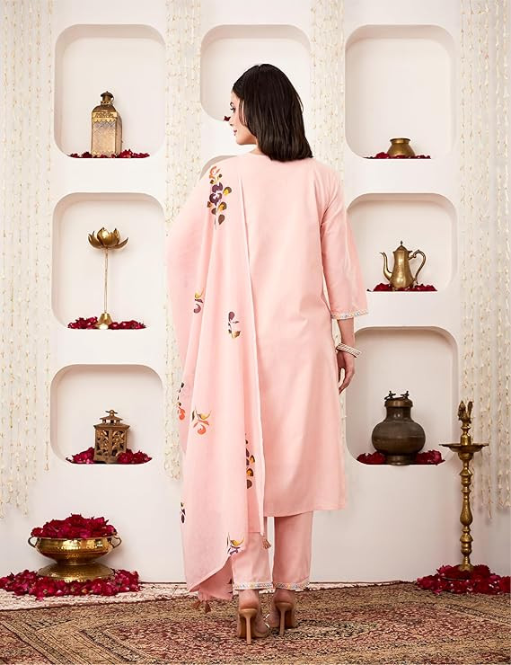 Kurta Pant Set with Dupatta