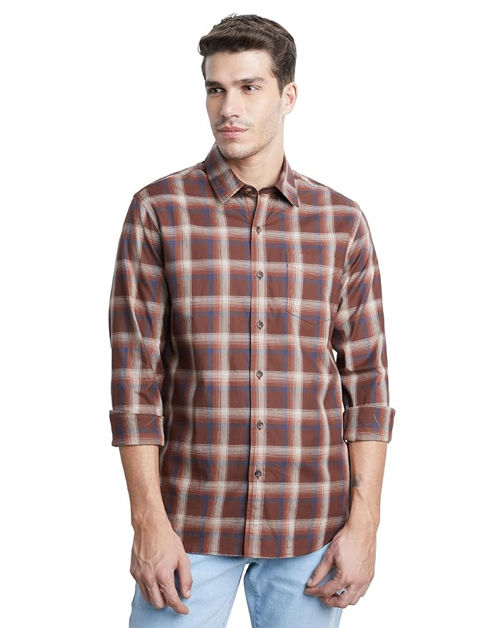 Men's Stylish Checkered Shirt-Regular Fit