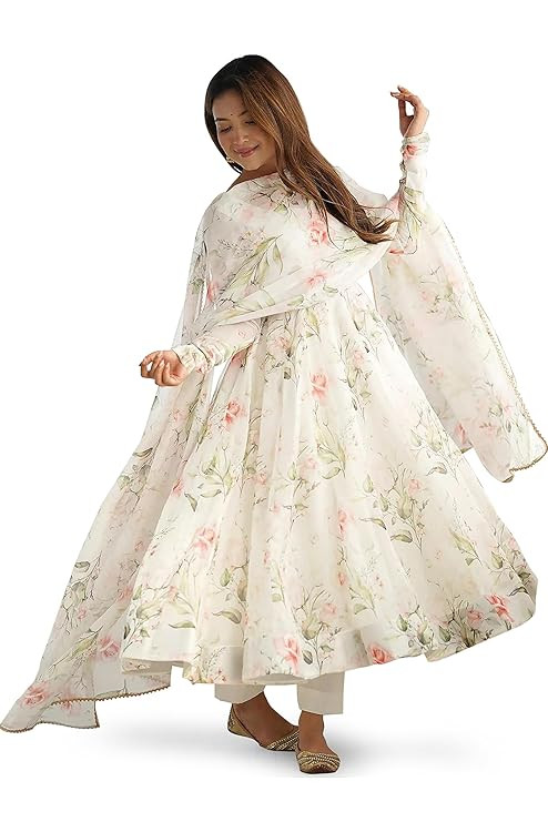 Women's Georgette Kurta Pant Set with Dupatta