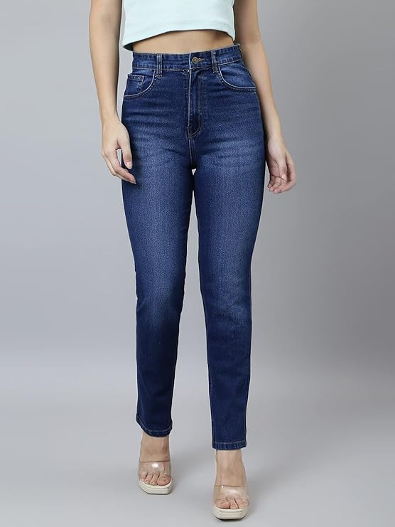 Womens High Rise Ankle Length Jeans