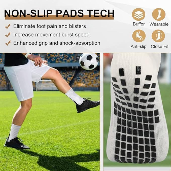 Pairs Athletic Non-slip Football Socks