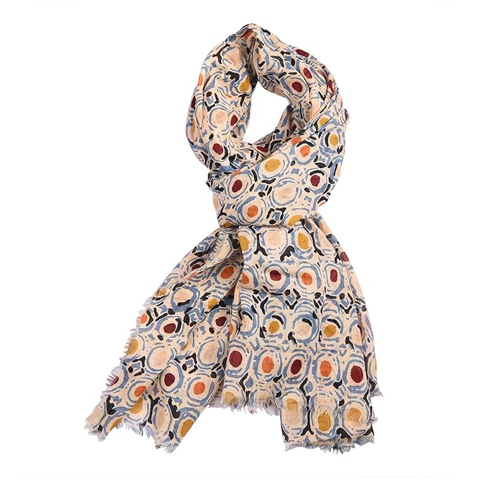 AQVA Printed Cotton Scarf, Soft Scarves Stoles for Summer & Winter for Women &