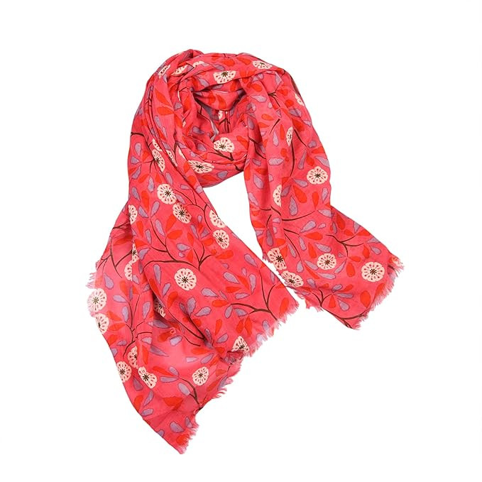 AQVA Printed Cotton Scarf, Soft Scarves Stoles for Summer & Winter for Women & Girls (Size: 70 x 43 Inches)