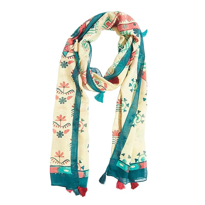 Chumbak Viscose Scarf For Women|Lightweight Neck Stole