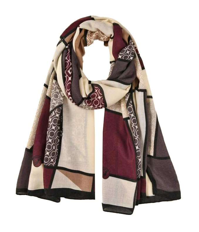 ICW Women's Cotton Checks Tassel Scarf