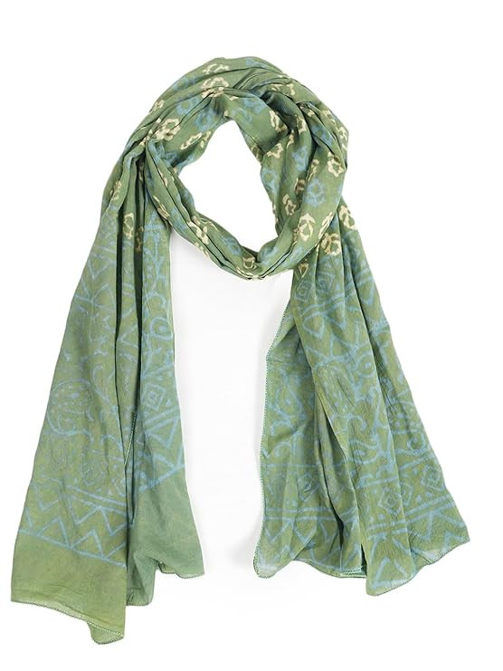 RAI SAHAB Printed Cotton Scarf for Women,