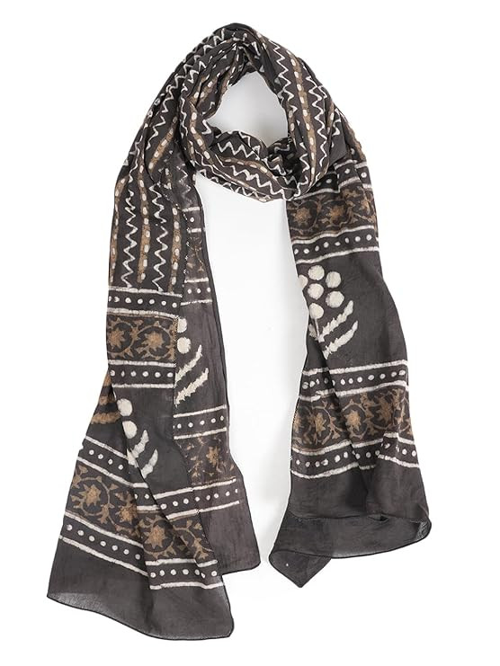RAI SAHAB Printed Cotton Scarf for Women,