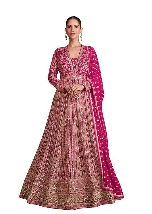 Sarasvi Gota Patti Silk Lehenga Set - Pink